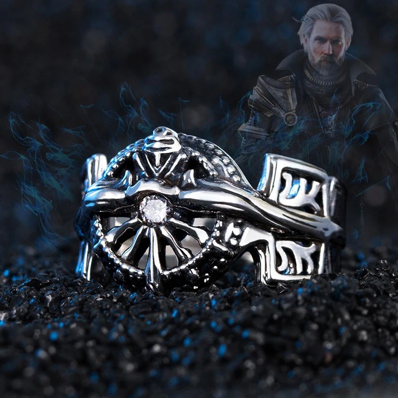 Final Fantasy Ring S925 Серебряный XV FF15 Noctis Lucis Caelum светильник кольца косплей ювелирные