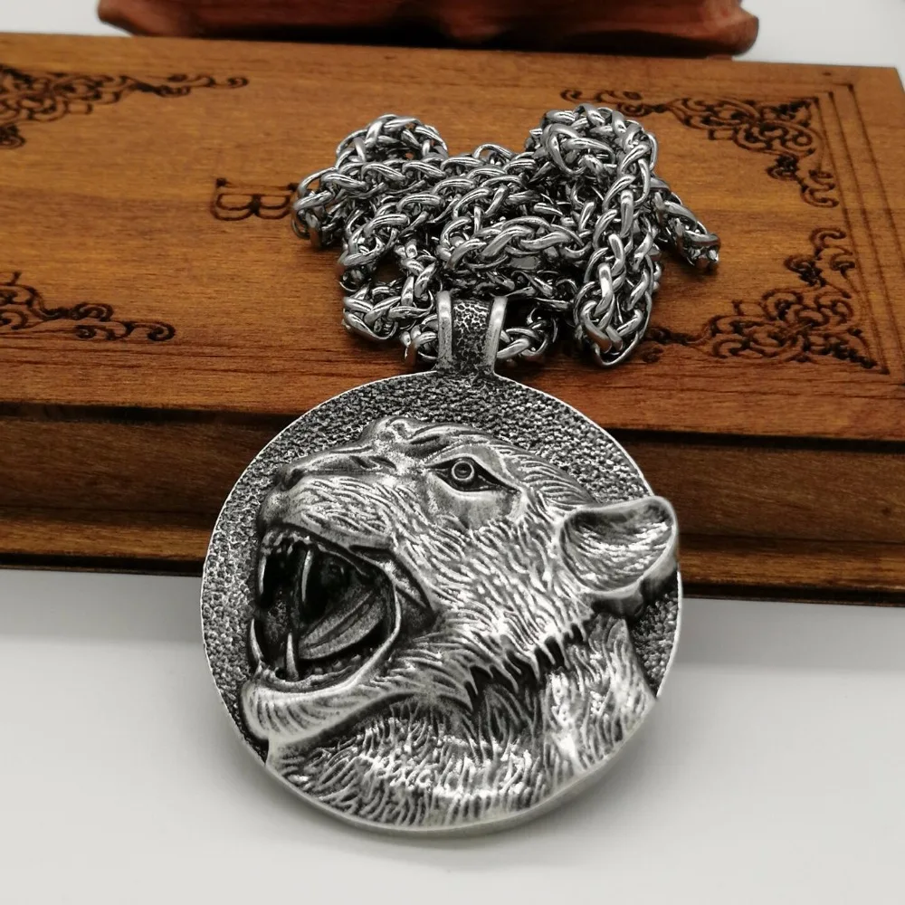 3D подвеска в виде волчьей головы ожерелье талисман viking языческие украшения vintage