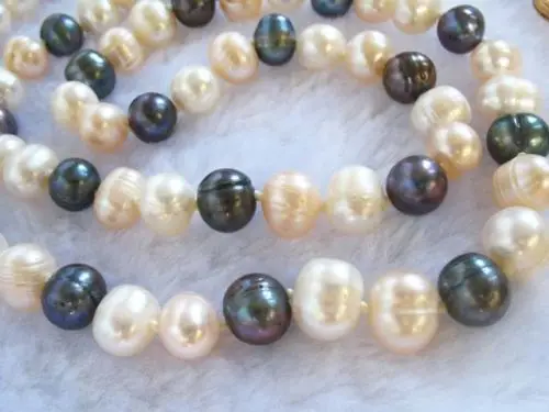 

ddh001916 Necklace Multi-color freshwater cultured pearl whorl beads 35