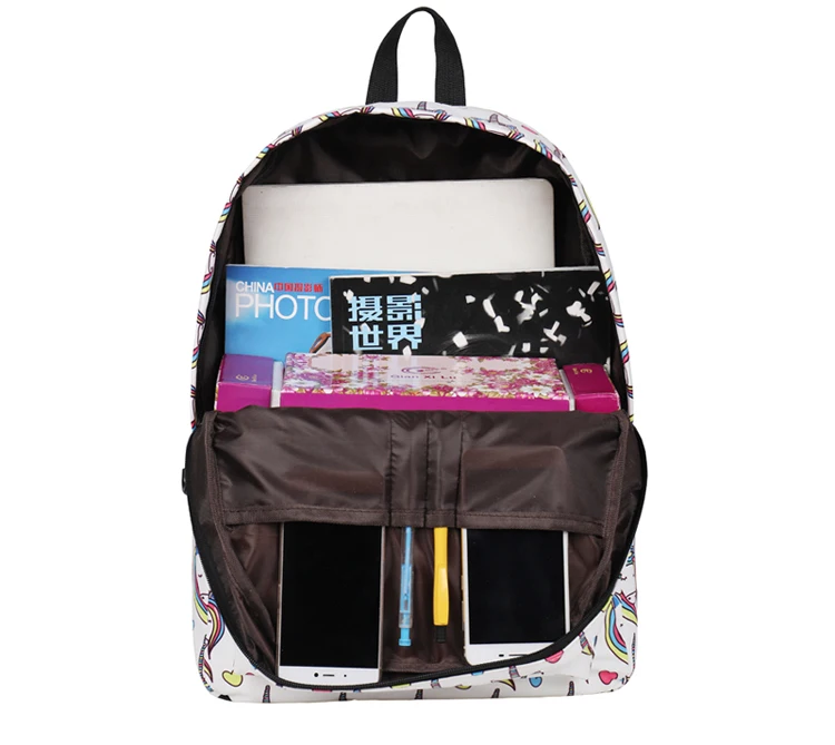 WINNER Female Backpack Cute Unicorn Love Heart Print Laptop Backpack Travel Bags Student School Backpack Teenagers 2019 (4)