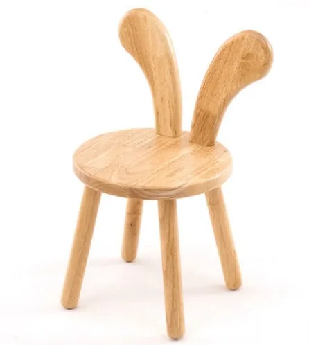 Solid Wood Small Bench Wooden Stool Children Study Chair Baby girl Dining Chair 28*28*49cm kids boys Rabbit Ears Stool C139 Solid Wood Small Bench Wooden Stool Children Study Chair Baby girl Dining Chair 28*28*49cm kids boys Rabbit Ears Stool C139
