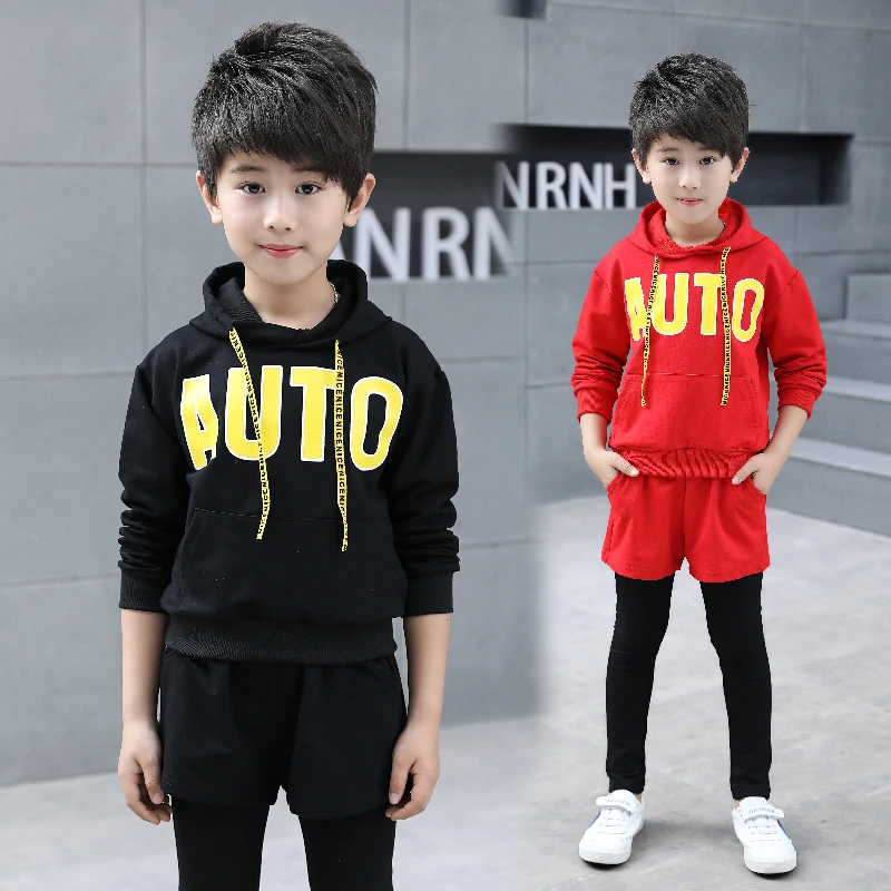 

2018 New Baby Clothing Set Long Sleeve Baby Boys Set Autumn Hooded Sweatshirts+Pants Baby Boy Clothing Sport Kid Clothes Suit
