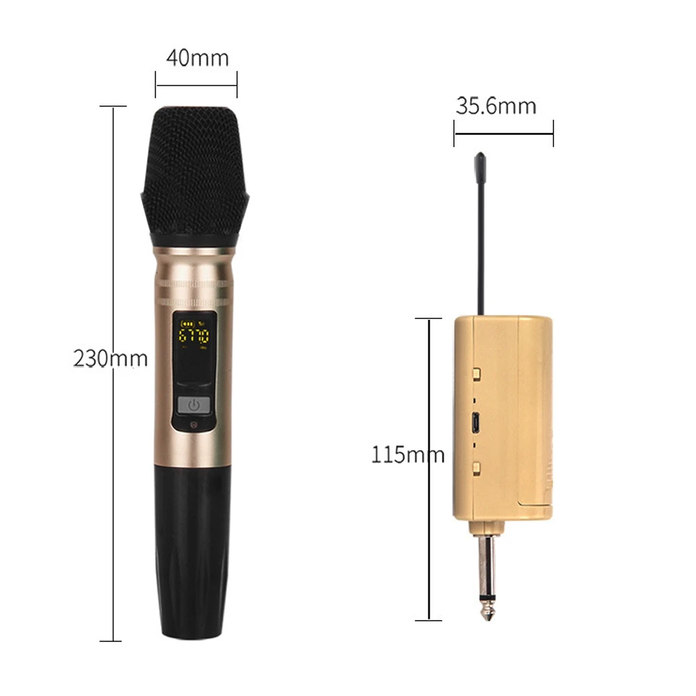 UX2 Беспроводная микрофонная система ручной микрофон динамик с портативным приемником для KTV DJ речевой усилитель запись