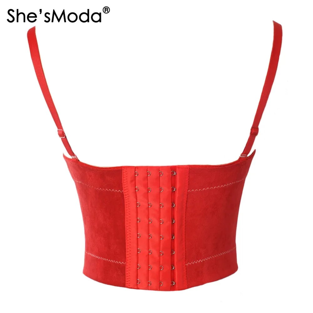 She'sModa из искусственной замши в стиле бохо хиппи корсет бюстгальтер женский