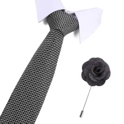 Новый жаккардовые трикотажный галстук для Для мужчин классический галстук в клетку модные шелковые мужской галстук для Свадебный деловой