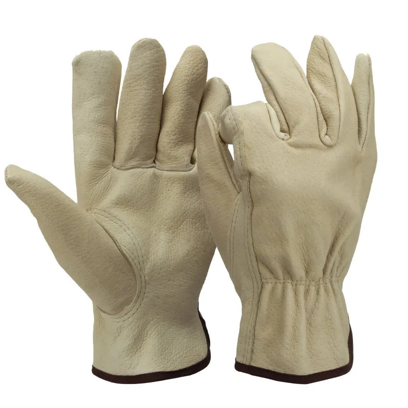 Pigskin gloves wear-resistant top layer pigskin labor insurance handling car repair soft site workshop protection work