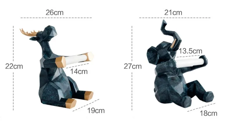 Скандинавский простой бумажный держатель в рулоне оленя, декоративный креативный журнальный столик для гостиной, Настольная коробка для салфеток, домашний кухонный держатель для салфеток