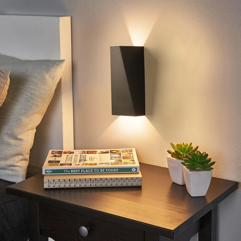 

Wall Lamps Black White body for Bedroom living room 90-260V Wall Light Indoor Led Wall Lamp High Quality Aluminum Led Sconce