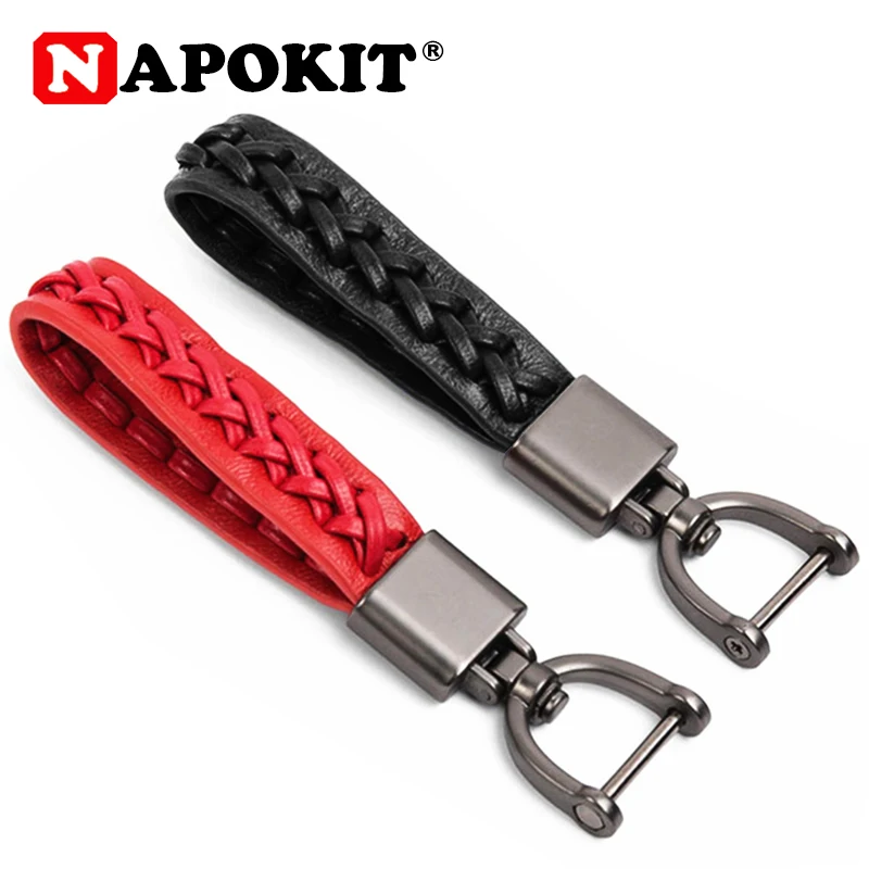 

Leather Car Key Holder Key Rings Key Chain Horseshoe Buckle Keychain Car Keyring Gift Auto Keyfob Car Styling DIY Accessories