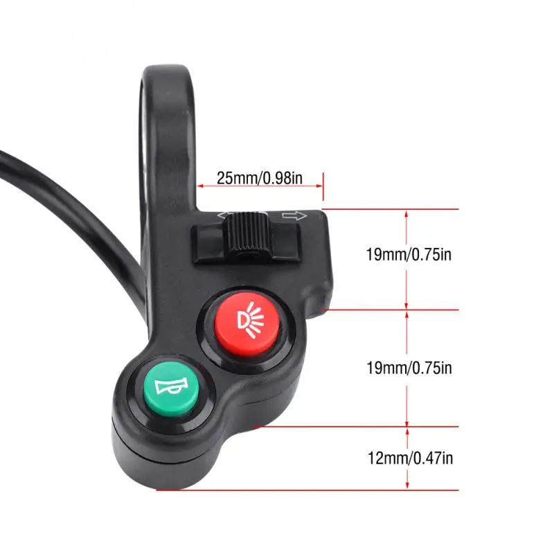 Sale 3 in 1 Electric Bicycle Front Light Horn Button Switch Bike Head Light Switch Horn Turn Signal for Motorcycle Scooter Accessory. 5