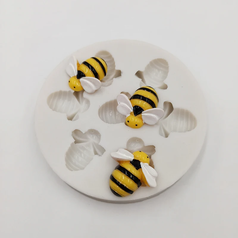 

minsunbak Little Bee Silicone Mold Fondant Mold DIY Cake Decorating Tool Chocolate Gumpaste Mould Sugar Craft Tool