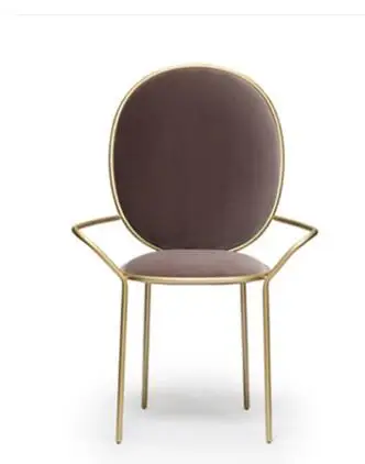 Мебель творческий обеденный стул кованого железа современный минималистский Досуг Личность ленивый домашний стул - Цвет: 12