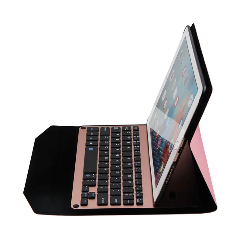 Роскошный чехол для iPad Pro 9 7 Air 1 2 Тонкий Смарт кожаный планшета + алюминиевая Bluetooth