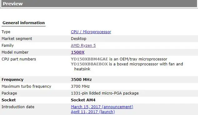 процессор Новый amd ryzen 5 1500X processador 3 ГГц четырехъядерный Восьмиядерный 65 Вт TDP