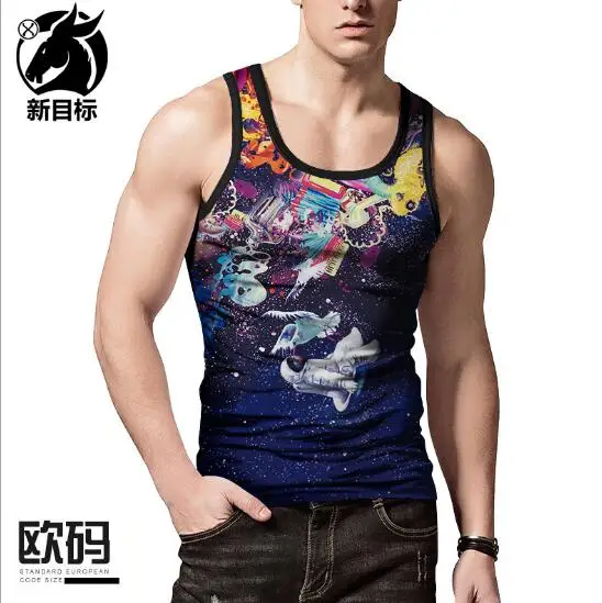 

Youth summer loose large size new sweatshirt star map print sleeveless vest