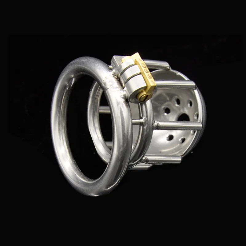 New 304 Stainless Steel Cock Lock Male Chastity Device Man Bondage Dick Cage Chastity Belt Penis Ring Adult Game Sex Products