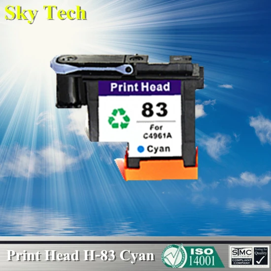 1 Cyan Ink cartridge Head For HP 83 Printhead , C4961A Remanufactured head For Hp DesignJet 5000