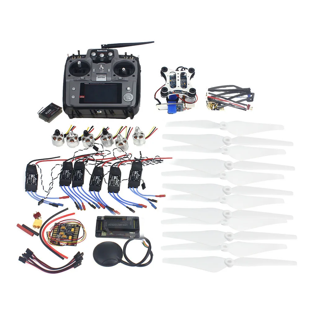 

RC HexaCopter ARF Electronic: RadioLink AT10 TX&RX 920KV Brushless Motor 30A ESC Propeller GPS APM2.8 Camera Gimbal F14711-I