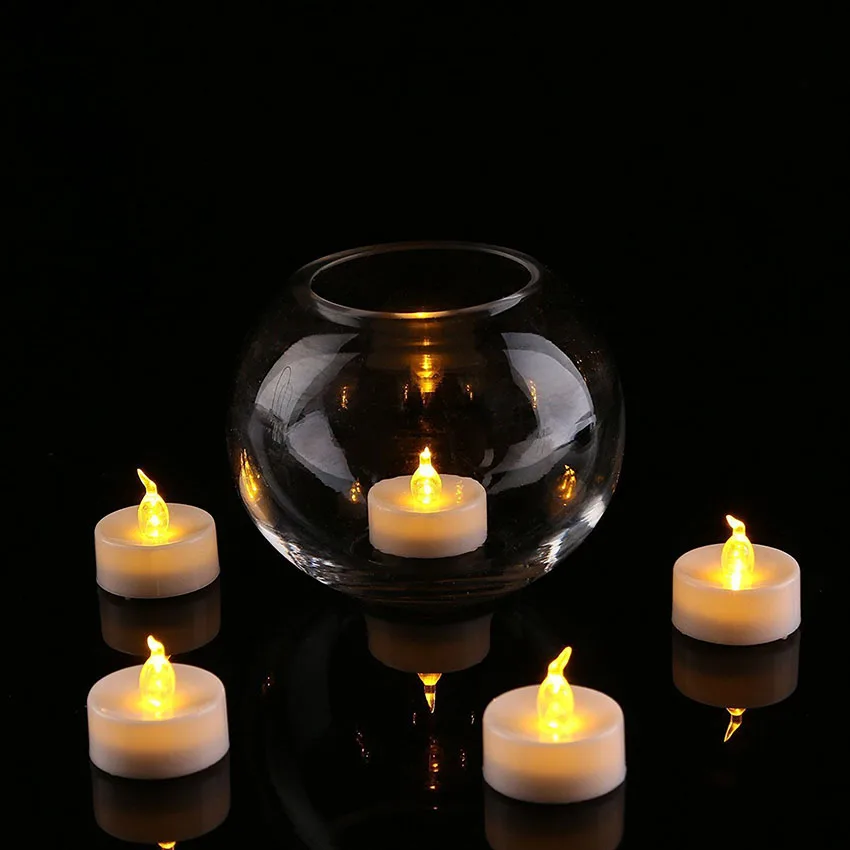 Velas a Pilhas Decoração de Casa Luz de Páscoa Flameless Luz Tealights Falso Vela Iluminação 24 Pçs Led Chá 17 High Quality Luzes e Iluminação