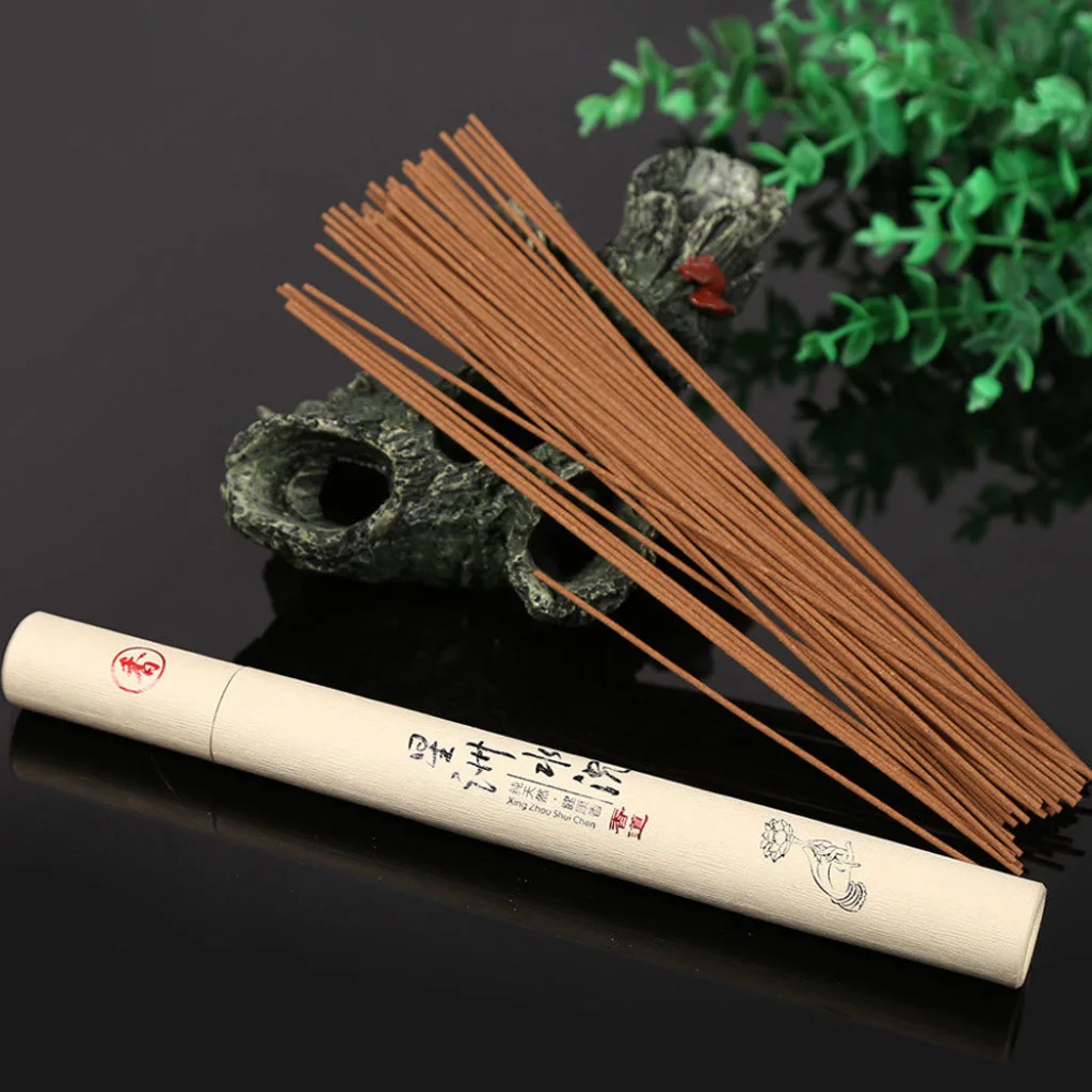Sticks Box Natural Sandalwood Oriental Buddha Buddhist Aromatic Line Incense