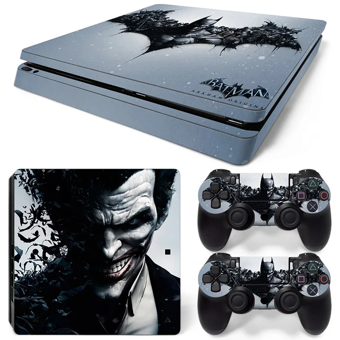 

Batman Skin For PS4 Slim Console Sticker For Sony Playstaion 4 Slim Skins + 2Pcs Controller Protective Cover