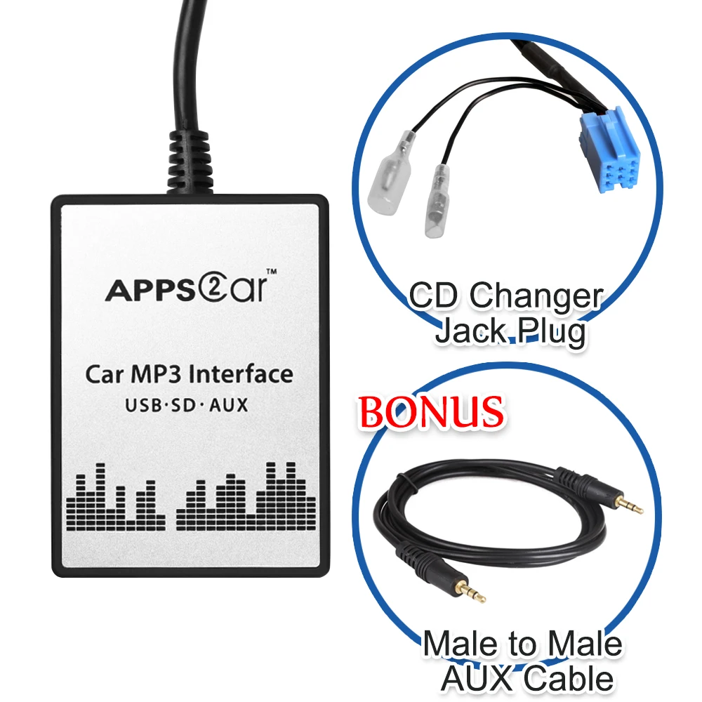 Автомобильный USB, SD AUX адаптер аудио интерфейс Mp3 конвертер для Fiat Bravio 2007-2010(подходит для выбора OEM радио