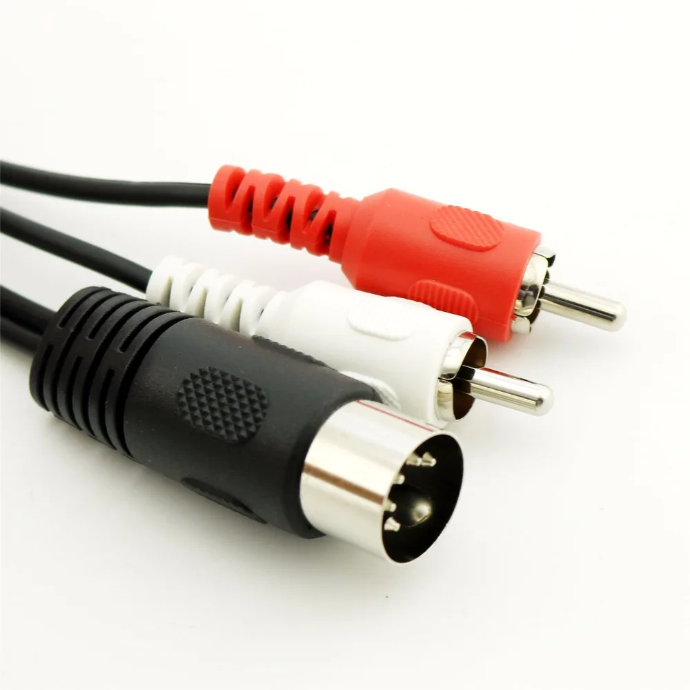 1 шт. штекер MIDI DIN 5 PIN 2x RCA Phono аудиоадаптер кабель 50 см фута/1 м футов|rca phono|2x rcaphono rca |
