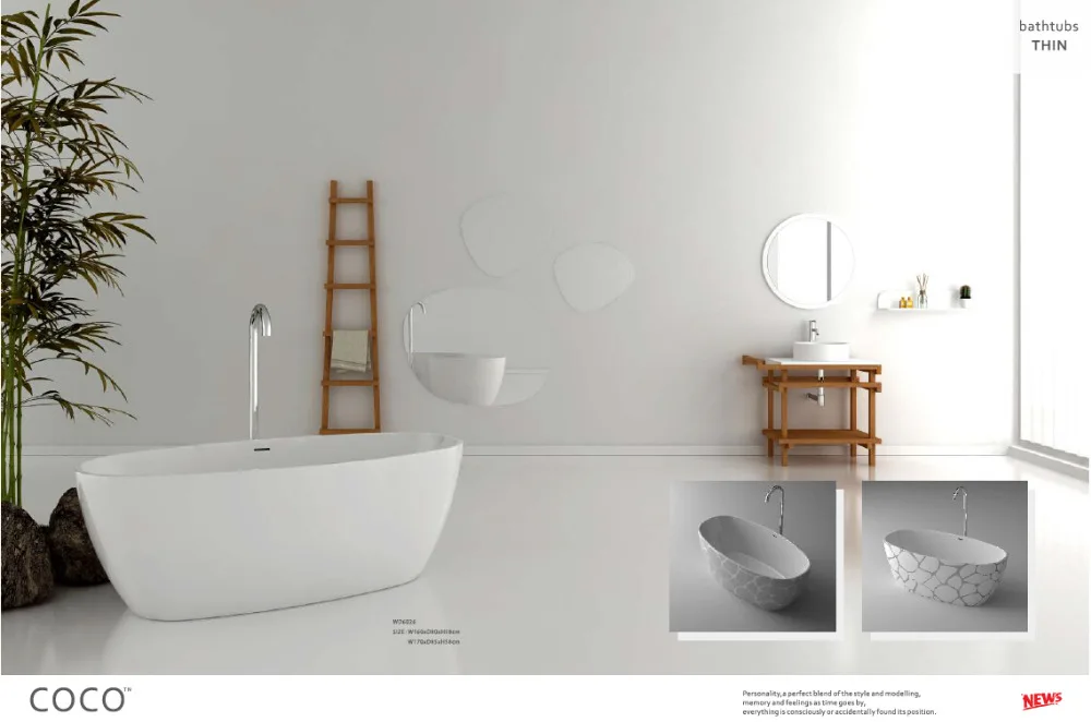 CUPC сертификат отдельно стоящая акриловая ванна сделанная из акрила + ABS