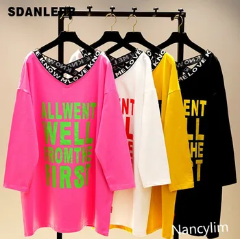 

New Fashion Loose Tshirt Bf Women Hollow-out Long-sleeved T Shirt Women's Spring Letters Long Shirt Big Size Basic Tops