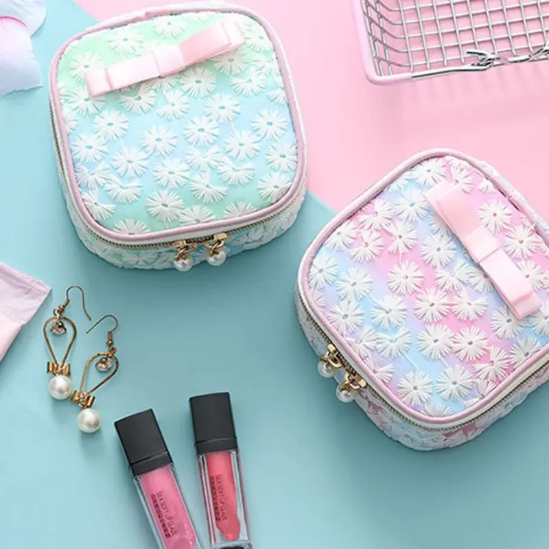 

Women Girl Cute Embroidery Sanitary Pad Organizer Holder Napkin Towel Convenience Bags