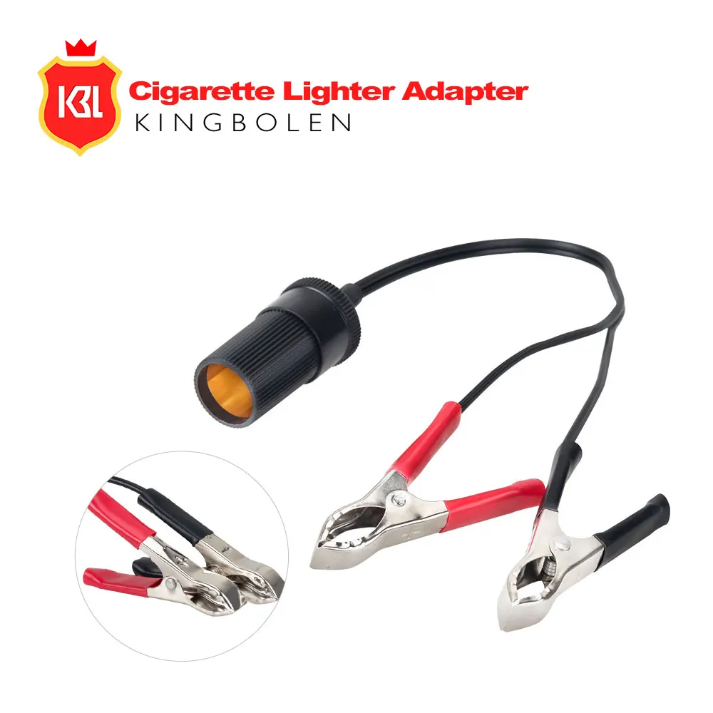 

12 V Car Battery Terminal Clip-on Vehicle Car Cigarette Lighter Power Socket Adaptor 12v Camping xmas