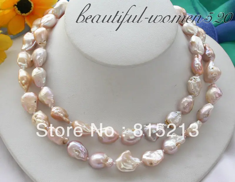 

ddh00712 baroque pink keshi reborn pearl necklace