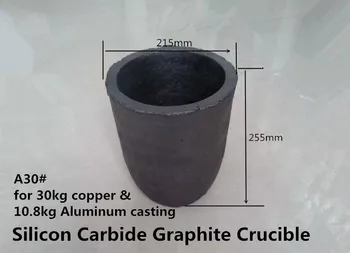 

A30# Silicon Carbide Graphite Crucible for 30kg copper & 10.8kg aluminum melting metal cup