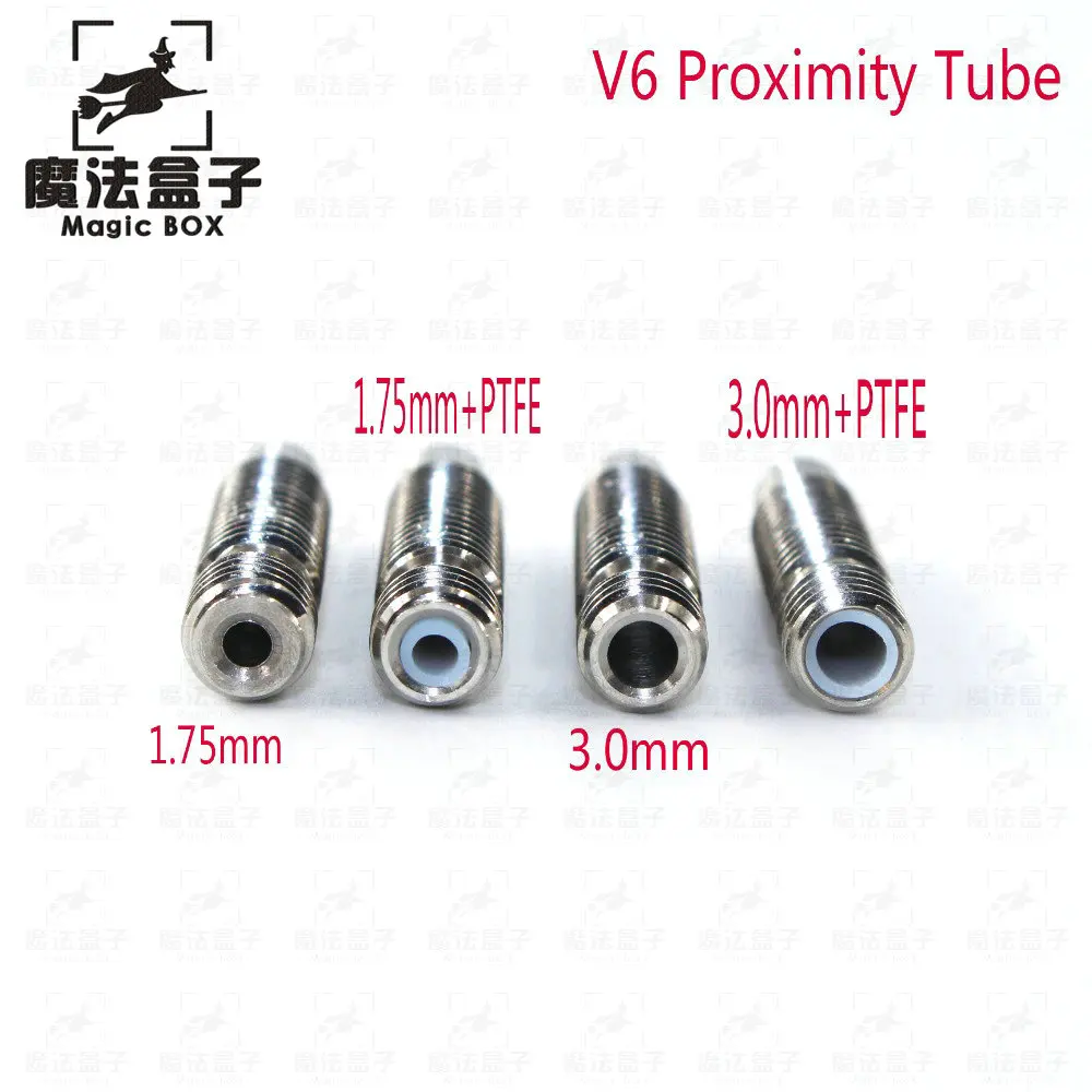 

5pcs 3D Printer parts RepRap V6 M6 * 26 printer nozzle throat With Teflon tube hotend Heat Break Throat for 1.75/3.0mm Filament