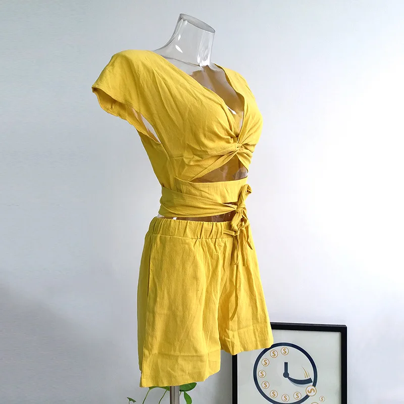 Fashion Ladies 2019 Button Summer v neck Frenulum Rompers Short Jumpsuit Casual Women Playsuit High Waist hollow out Rompe Fashion Ladies 2019 Button Summer v neck Frenulum Rompers Short Jumpsuit Casual Women Playsuit High Waist hollow out Rompe