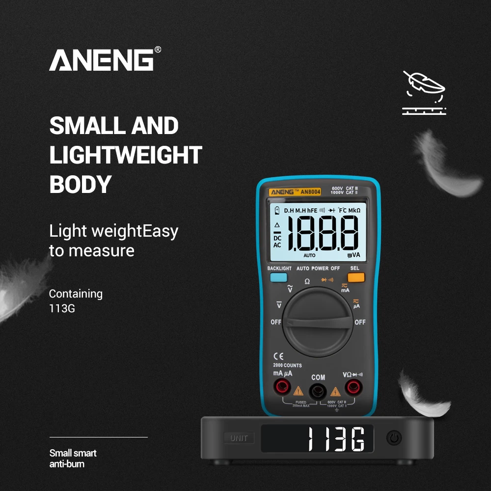 ANENG AN8004 LCD digital multimeter profesional capacitor tester esr meter richmeters inductance meter tester be true