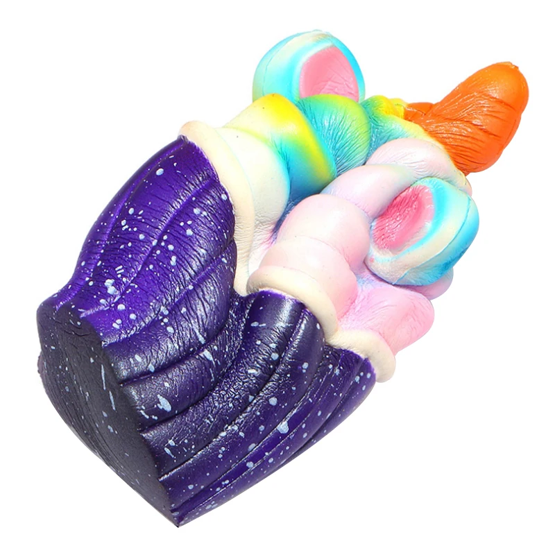 Jumbo Galaxy Красочные Единорог Мороженое Мягкий медленно поднимающийся мягкий