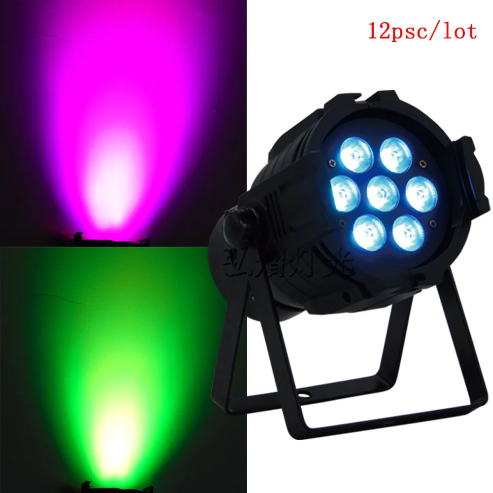 

12pcs/lot LED RGBW LED Light Mixing Led Par 7X12W DMX Par Light Dj Light for Party Disco EU Plug