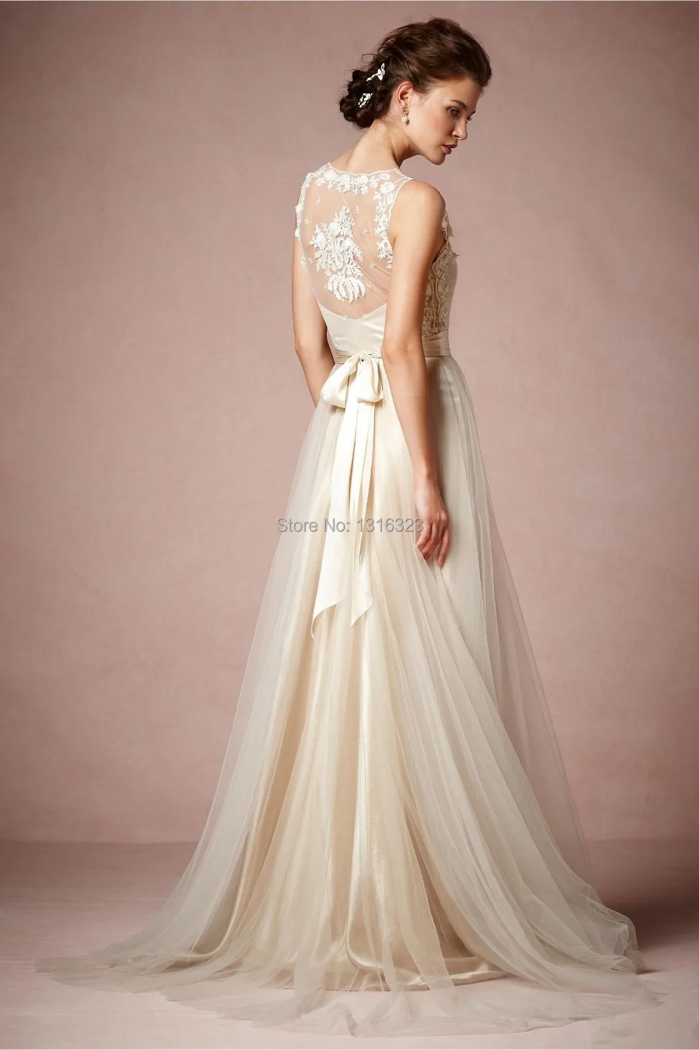 Wedding Anthropologie Wedding Dress aliexpress com buy 2016 gorgeous onyx wedding dresses v neck a line lace tulle illusion neckline beach sheer wed