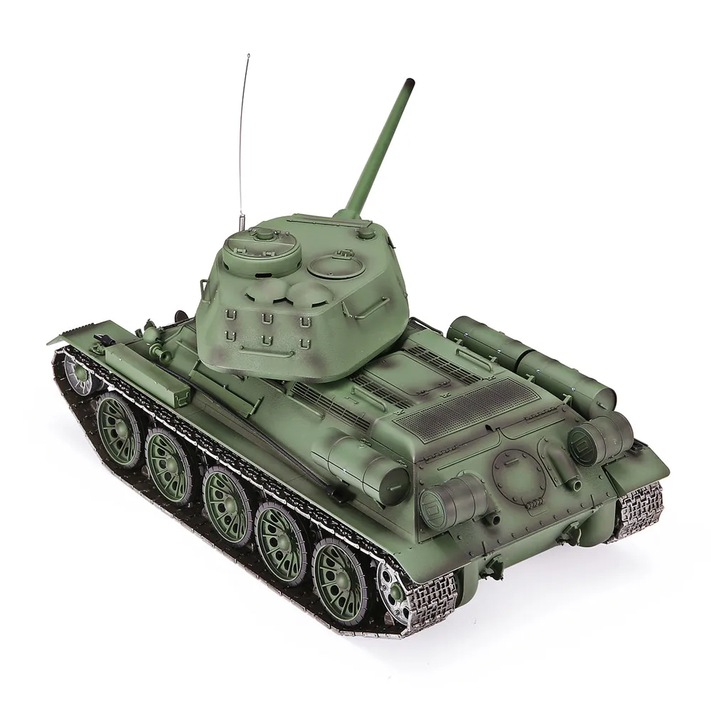 Heng Long 3909-1 1/16 2,4G 4CH T-34 Rc Танк армейский зеленый боевой танк металлический W/звук дыма игрушка