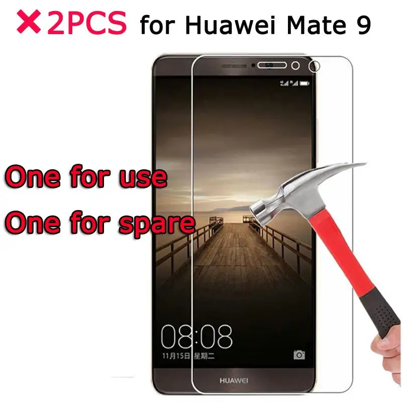 2PCS 9H 2.5D Glass Huawei Mate 9 Screen Protector Tempered For Phone Film Mate9 Anti Scratch [ | Мобильные телефоны и