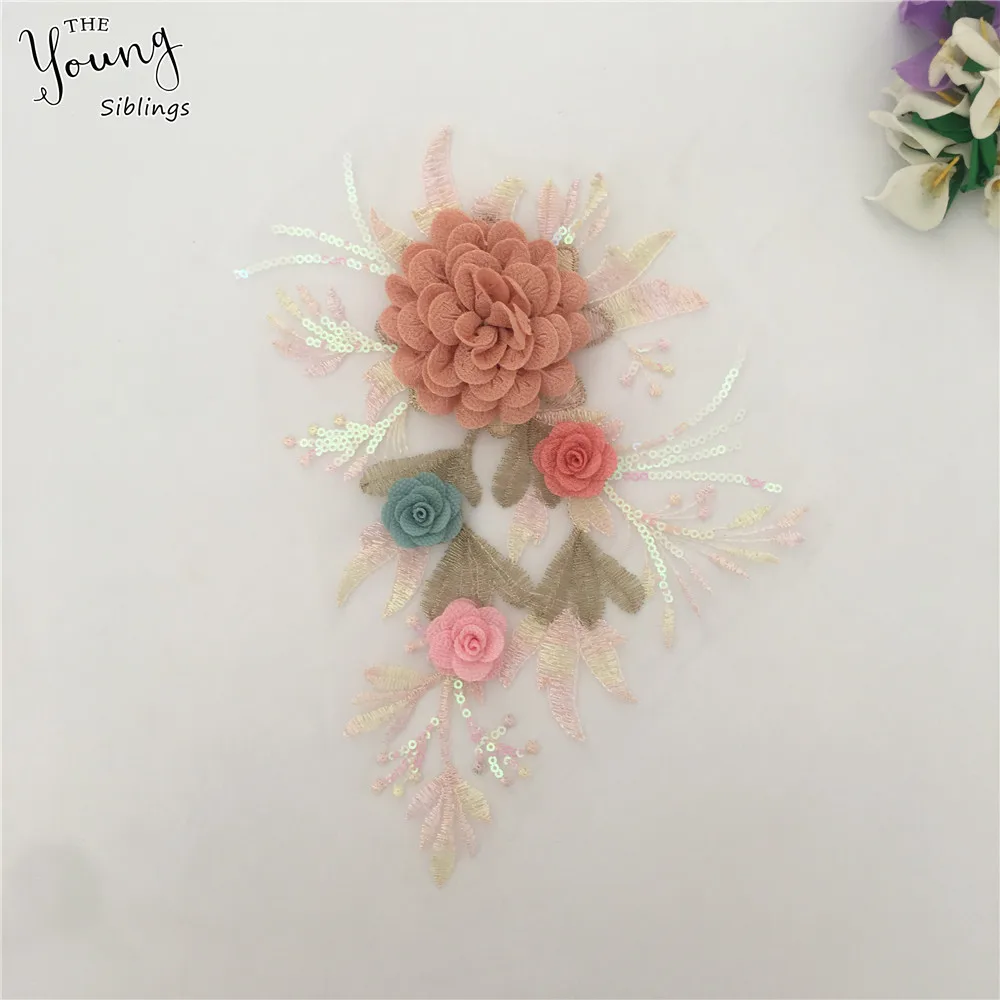 

Embroidery Exquisite 3D Applique Lace collar flower DIY Neckline Sewing Wedding dress Decorate Supplies Accessories Scrapbooking