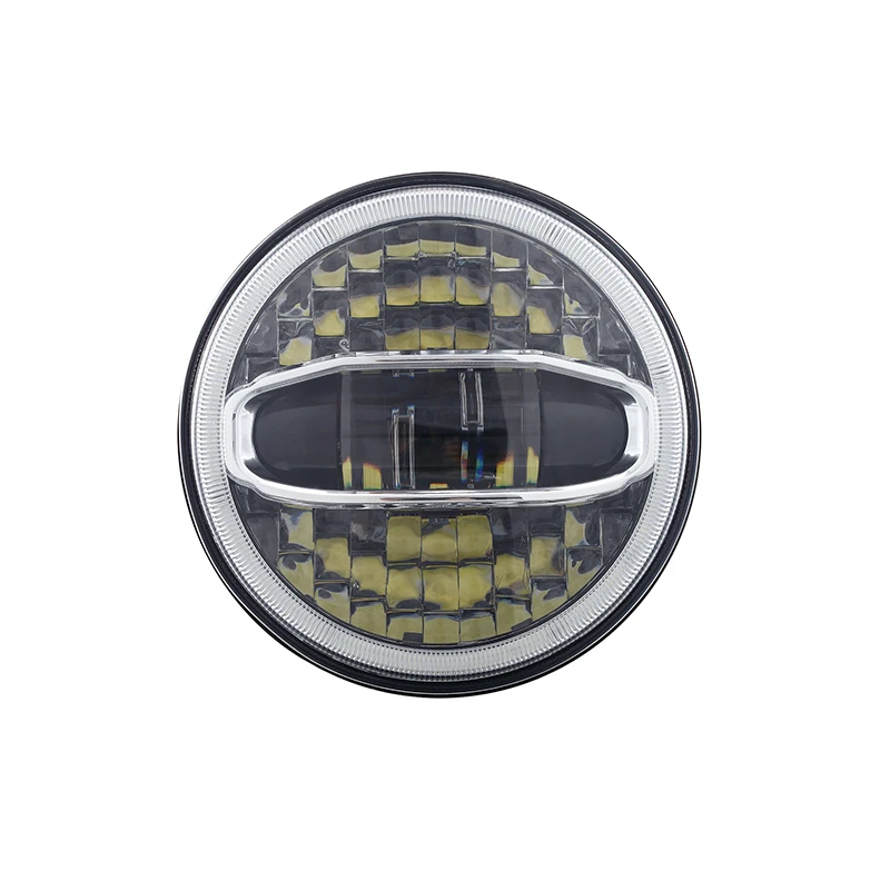 NEW 7 Inch LED Headlight H4 Hi-Lo Beam Lights With Halo Angel Eyes For Lada 4x4 urban Niva Jeep JK Land rover defender Hummer未标题-4