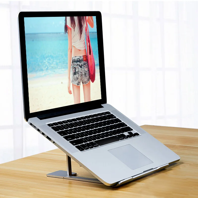 

Universal Aluminum Laptop Stand Folding Adjustable Holder Rack for Notebook Tablet XXM8