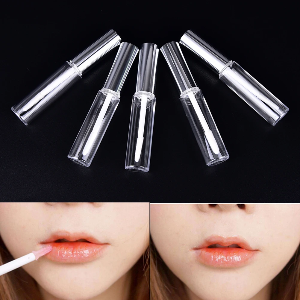 

1Pc Silver Pretty Empty Lip Gloss Tube Lip Balm Bottle Container Beautiful Tool Mini Refillable Bottles Lipgloss Tube 8.5ml