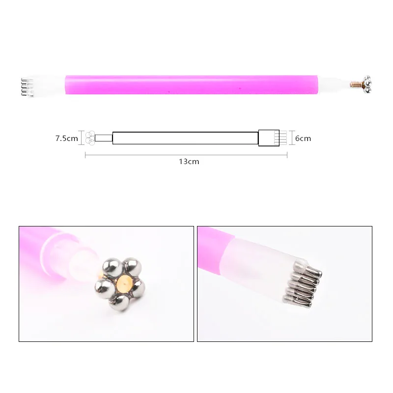 Double Headed Nail Art Magnet Stick Cat Eyes Magnet for Nail Gel Polish 3d Line Strip Effect Strong Magnetic Pen Tools