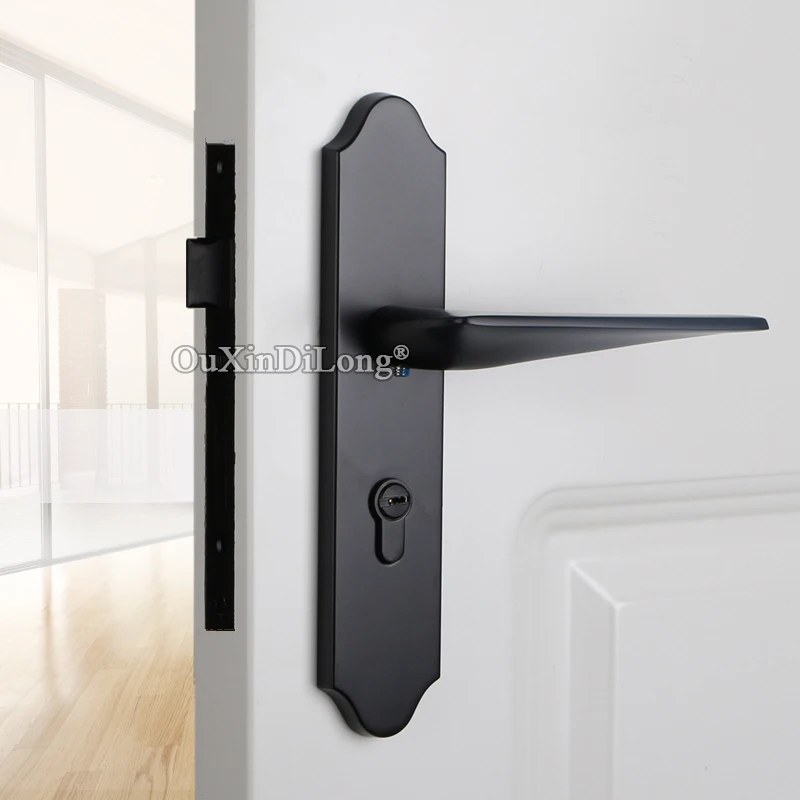  Top Quality European Mute Mortise Door Lock Set Copper Interior Entry Silent Door Lever Lock for Li - 33031029195