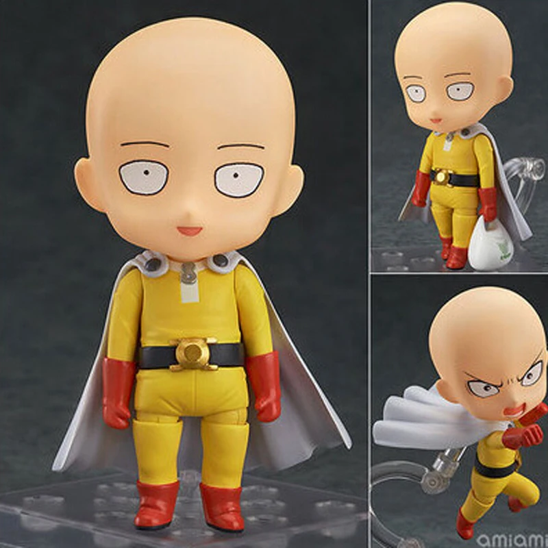 

Japanese Anime Action Figure ONE PUNCH MAN Re Make Saitama Sensei Nendoroid Doll PVC Model Doll Toy 4" 10cm Action & Toy Figures
