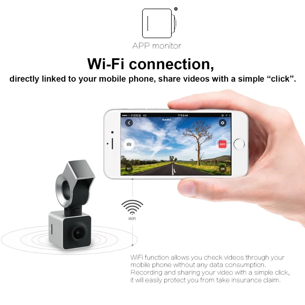 Автомобильная dvr камера Smart Wifi Dash cam AutoBot Eye Автомобильная камера Full HD 1080P видео рекордер g-сенсор WDR с функцией ночного видения