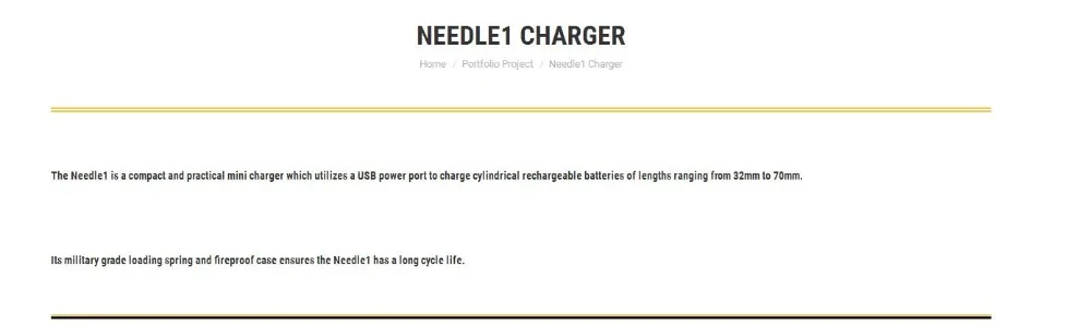 Golisi Needle 1 Smart USB Charger